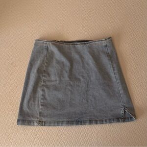 Wild Fable Gray A-Line Denim Skirt